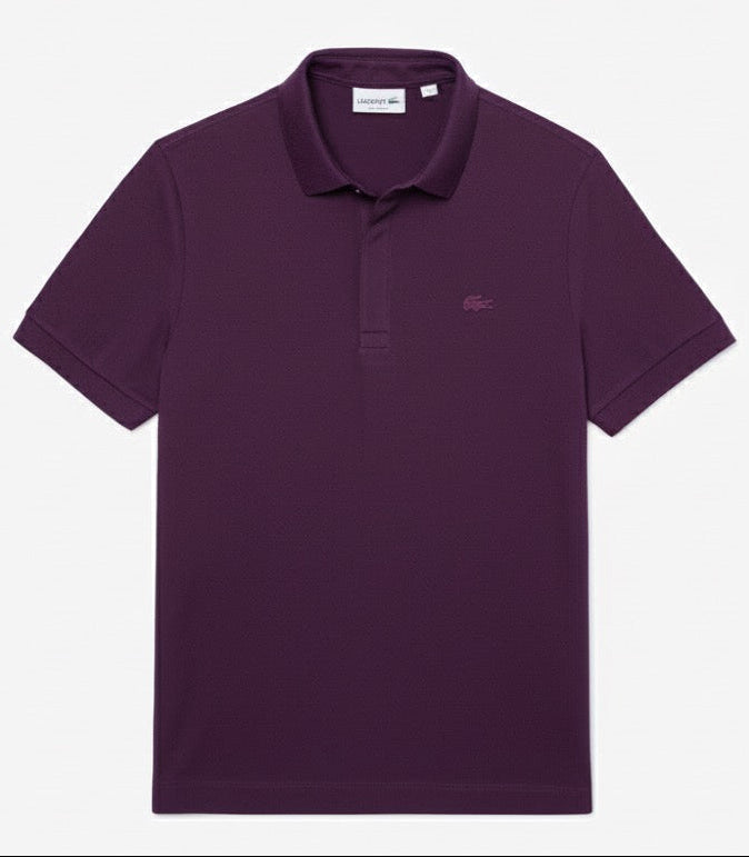 L.a.C.O-S.T.E P.O.L.O shirt Slim Fit Paris Stretch Pique Polo Shirt Purple