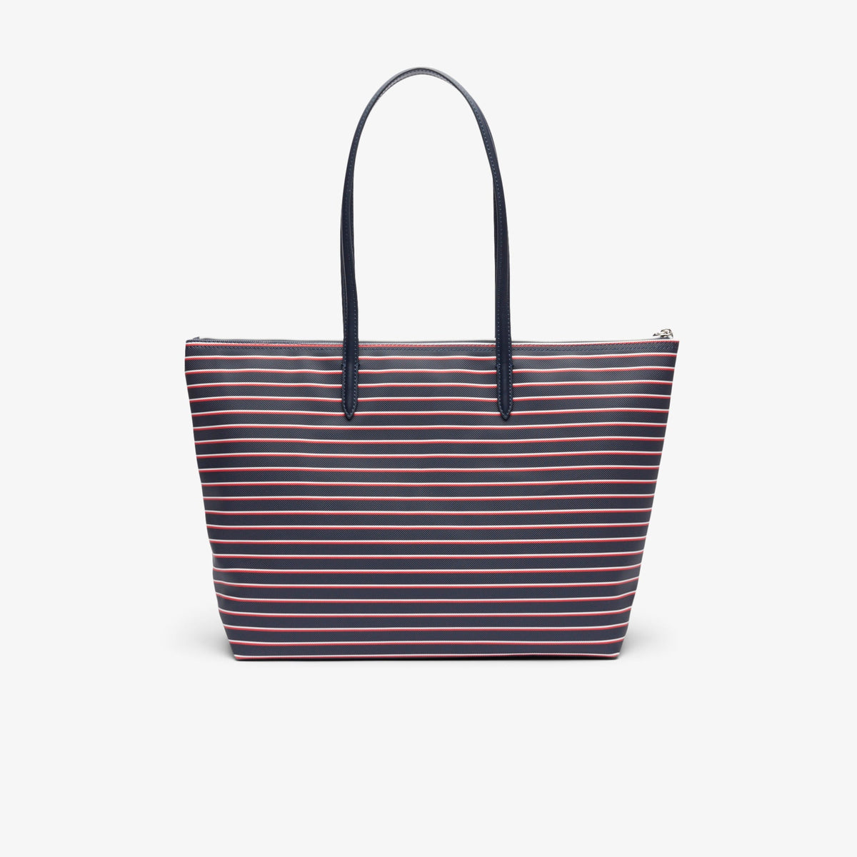 L.A.C.O.S.T.E L.12.12 Women's Large Striped Tote Bag, Size L, Grenadine Navy Stripes