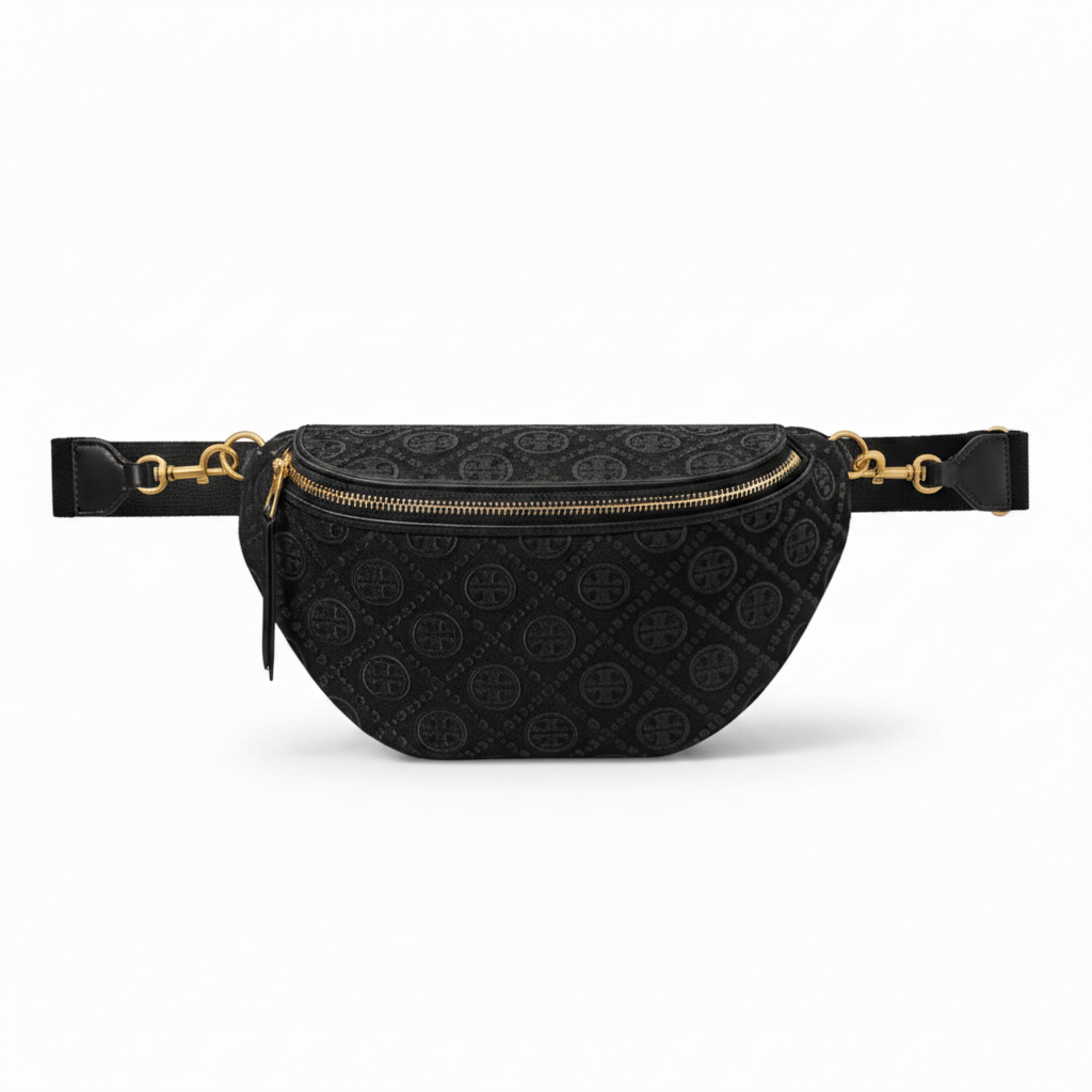 T.O.R.Y B.U.R.C.H T Monogram Cotton-Blend Belt Bag