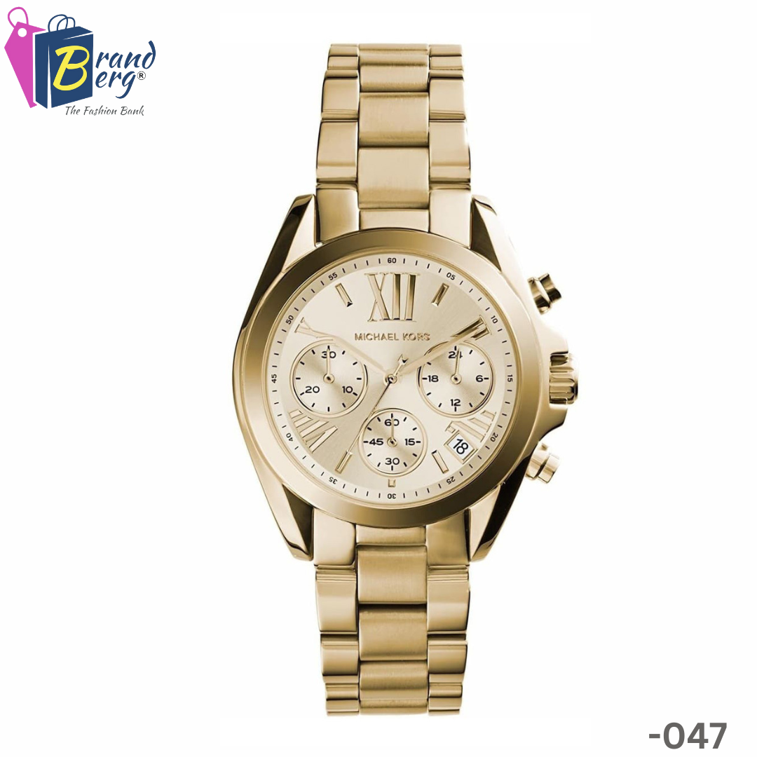M.I.C.H.A.E.L KORS Bradshaw Quartz Watch In Golden For Ladies
