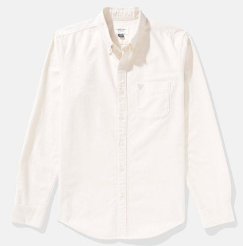 A.m.e.r-i.c.a.n. E.a.g.l.e. Everyday Oxford Button-Up Shirt (FLEX)White