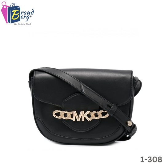 M.I.C.H.A.E.L. K.O.R.S. logo-chain leather crossbody bag