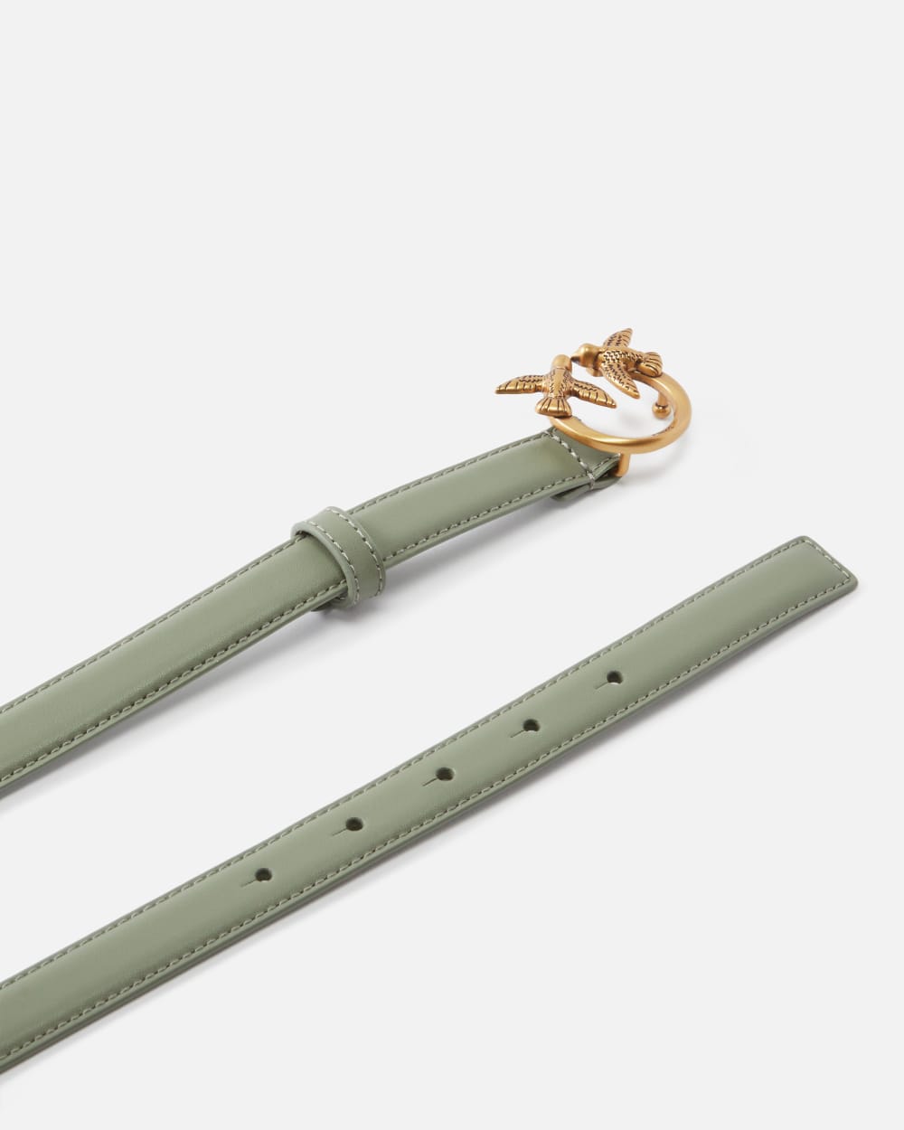 P.I.N.K.O. Love Birds thin leather belt 2cm
