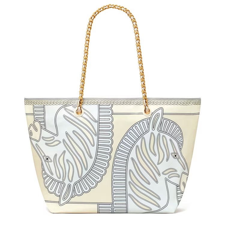 T.O.R.Y B.U.R.C.H ELLA PRINTED CHAIN TOTE