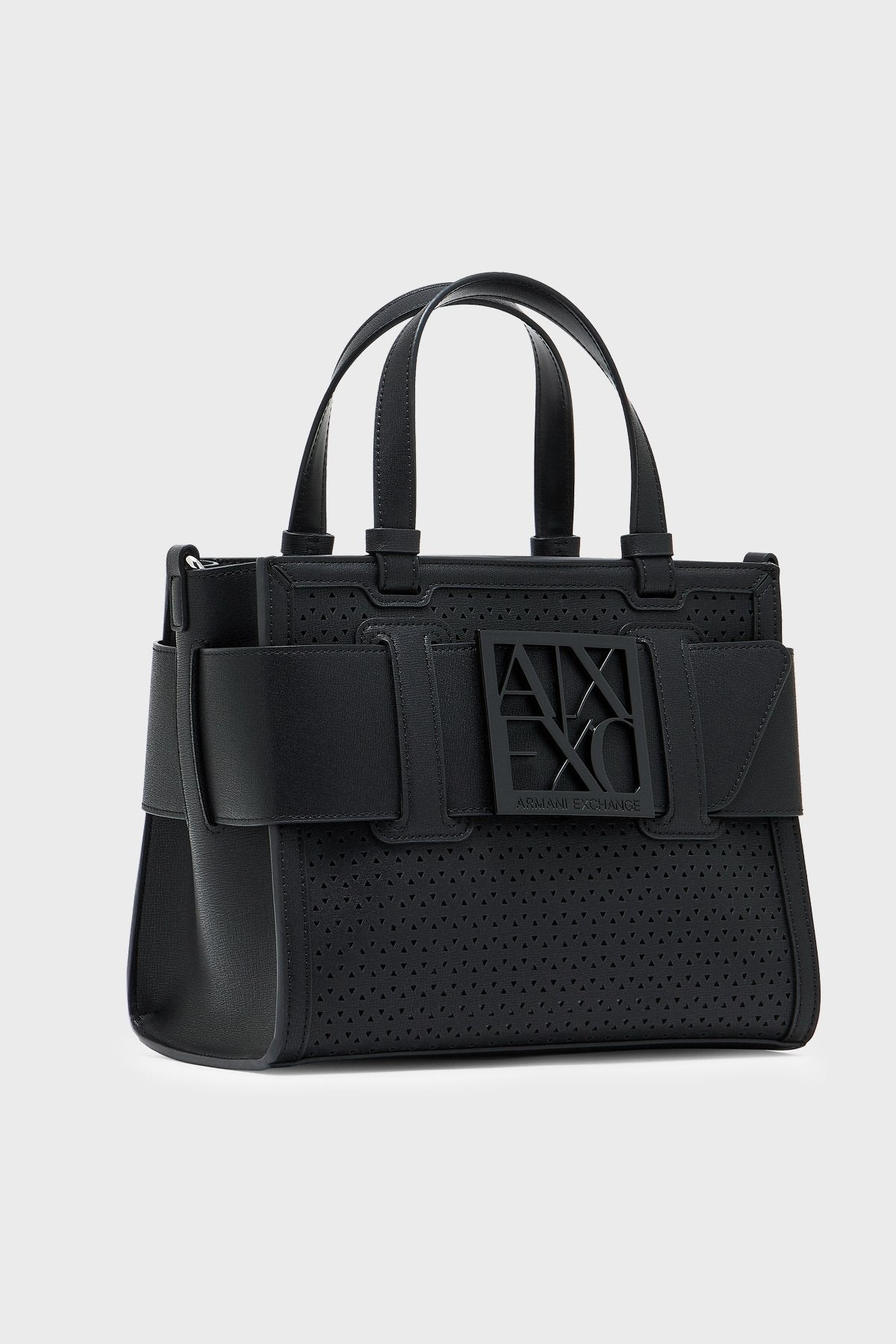 A.r.m.a.n.i E.x.c.h.a.n.g.e Shopper in monochrome technical fabric