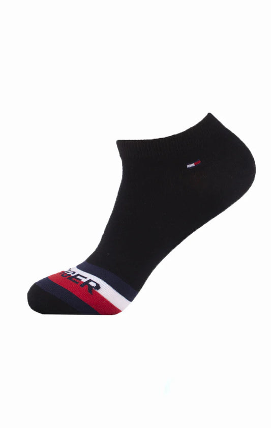 T.o.m.m.y H.i.l.f.i.g.e.r Cotton Cushion Quarter Cut Socks Pack of 3 Black