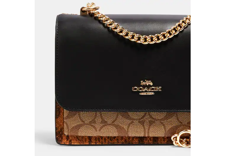 C.O.A.C.H. Klare Crossbody In Blocked Signature Canvas