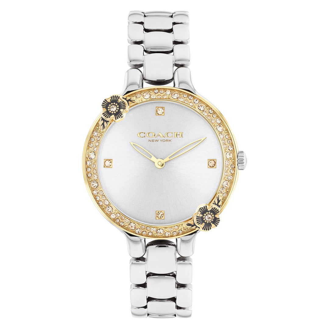 C.O.A.C.H Stainless Steel Silver White Dial Women's Watch
