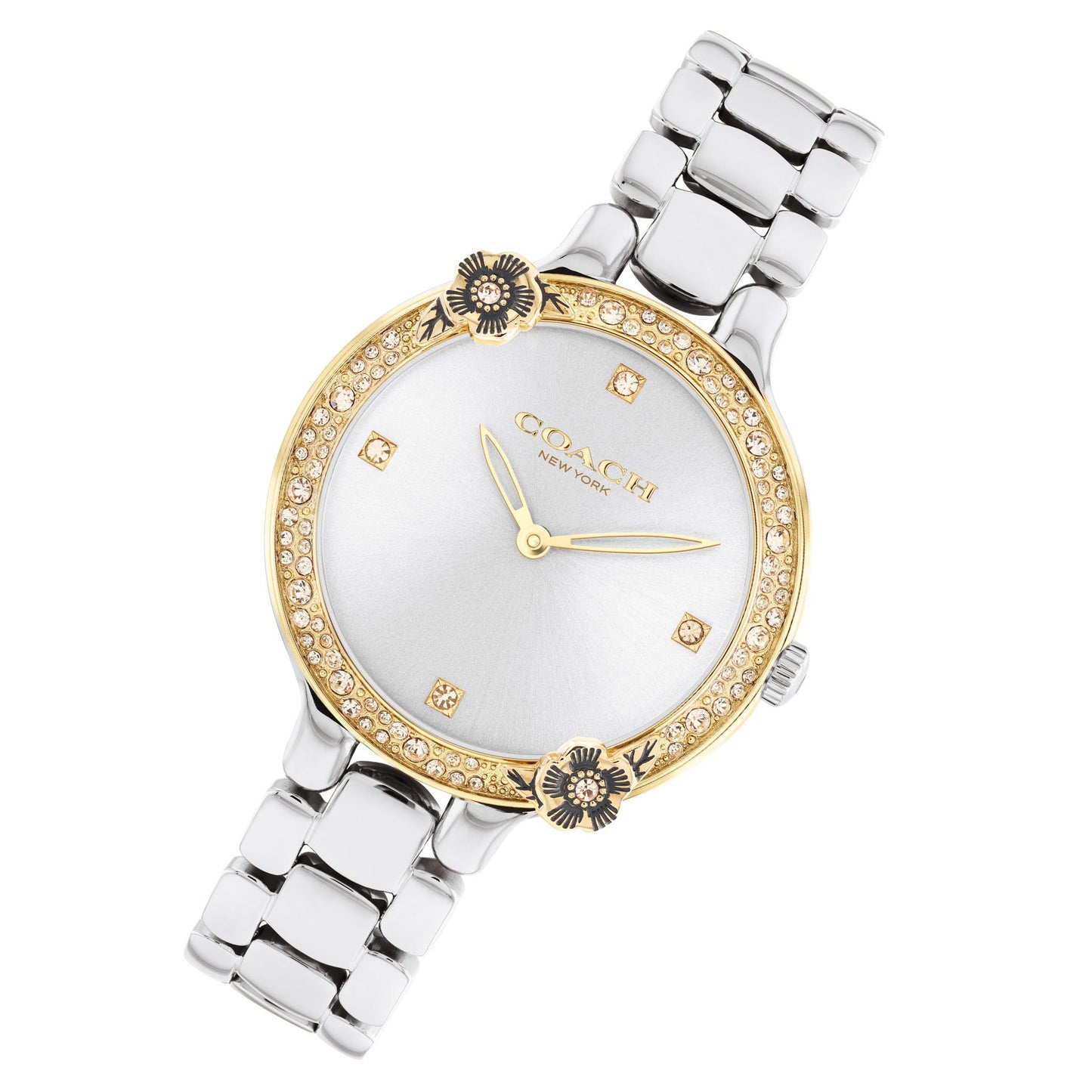 C.O.A.C.H Stainless Steel Silver White Dial Women's Watch