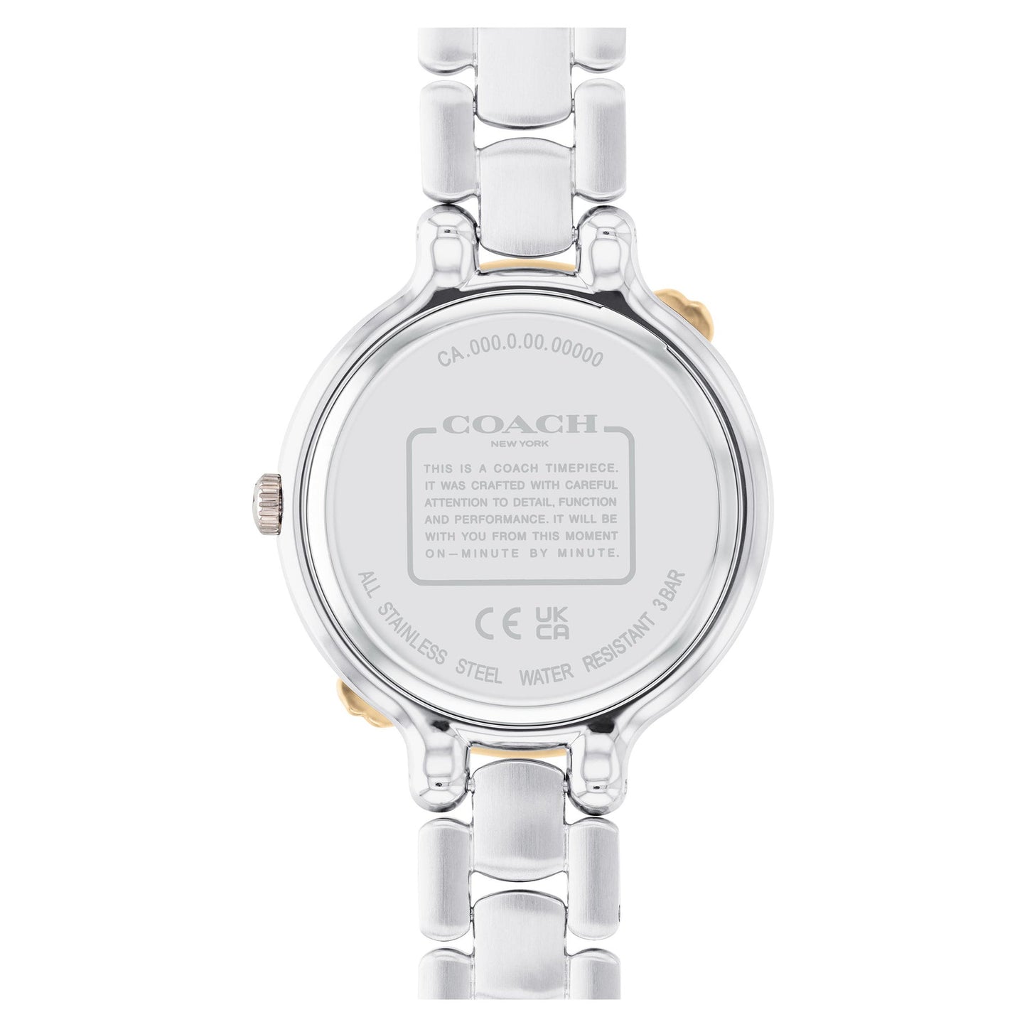 C.O.A.C.H Stainless Steel Silver White Dial Women's Watch
