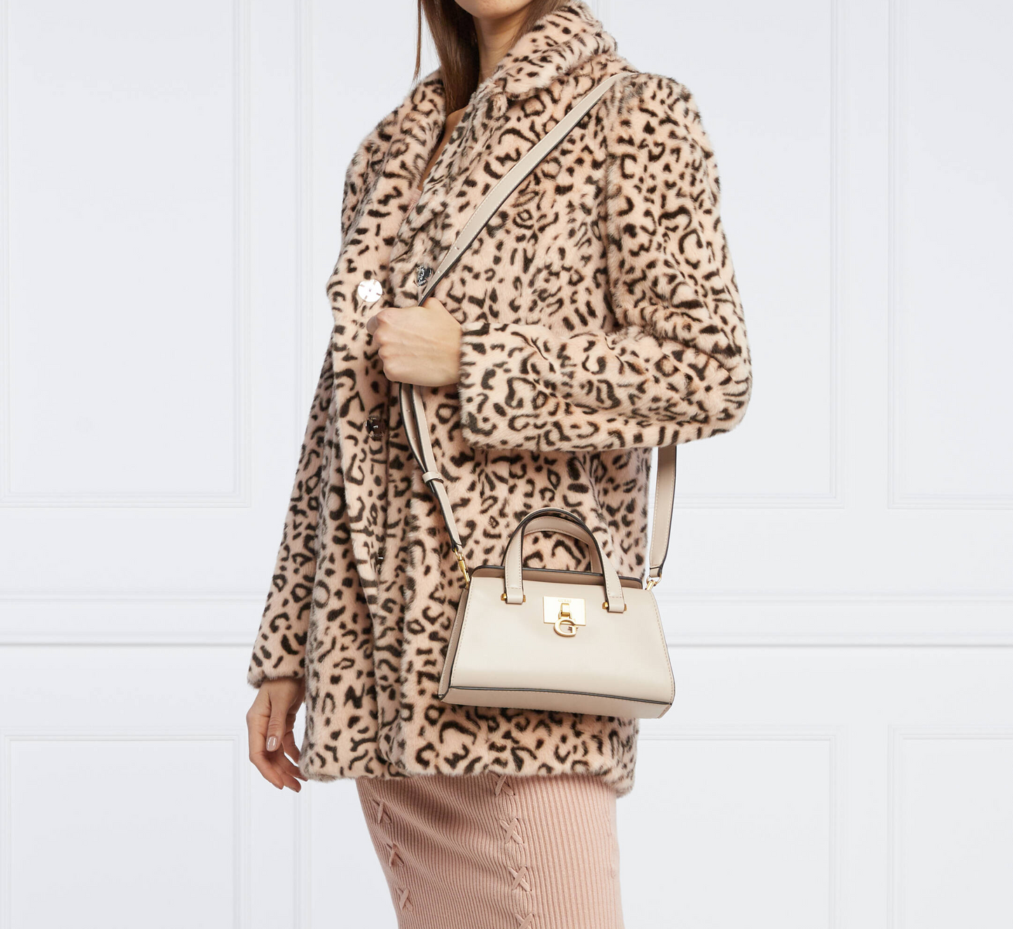 G.U.E.S.S Beige Stephi Mini Satchel