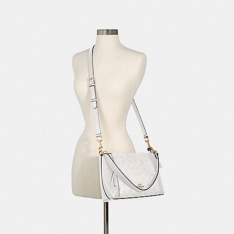 COACH Small Marlon Shoulder Bag In Signature Canvas