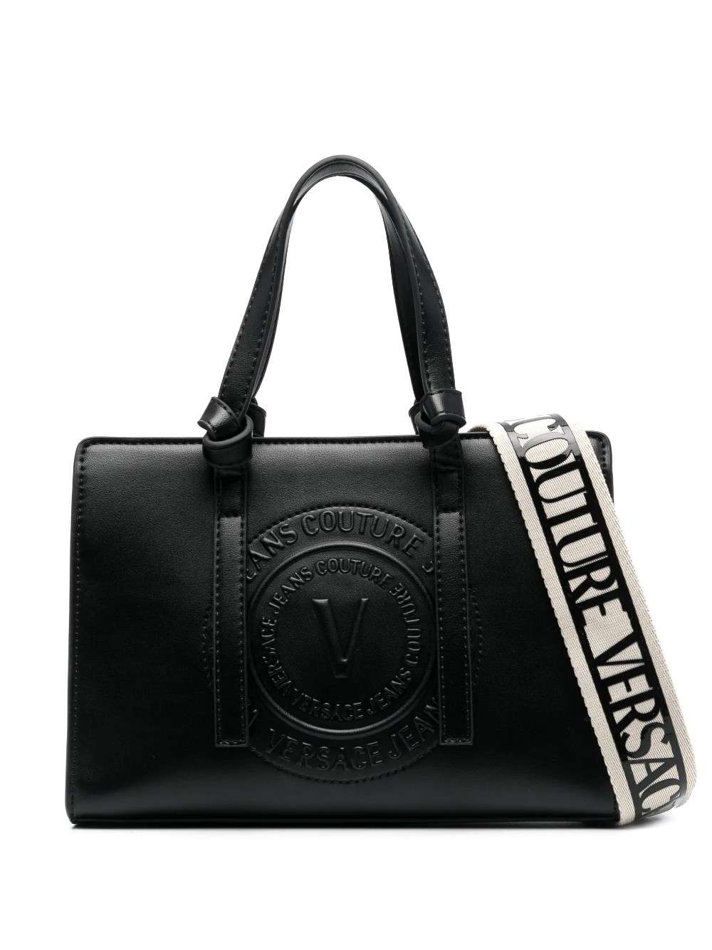V.E.R.S.A.C.E. J.E.A.N.S. Couture logo-debossed tote bag