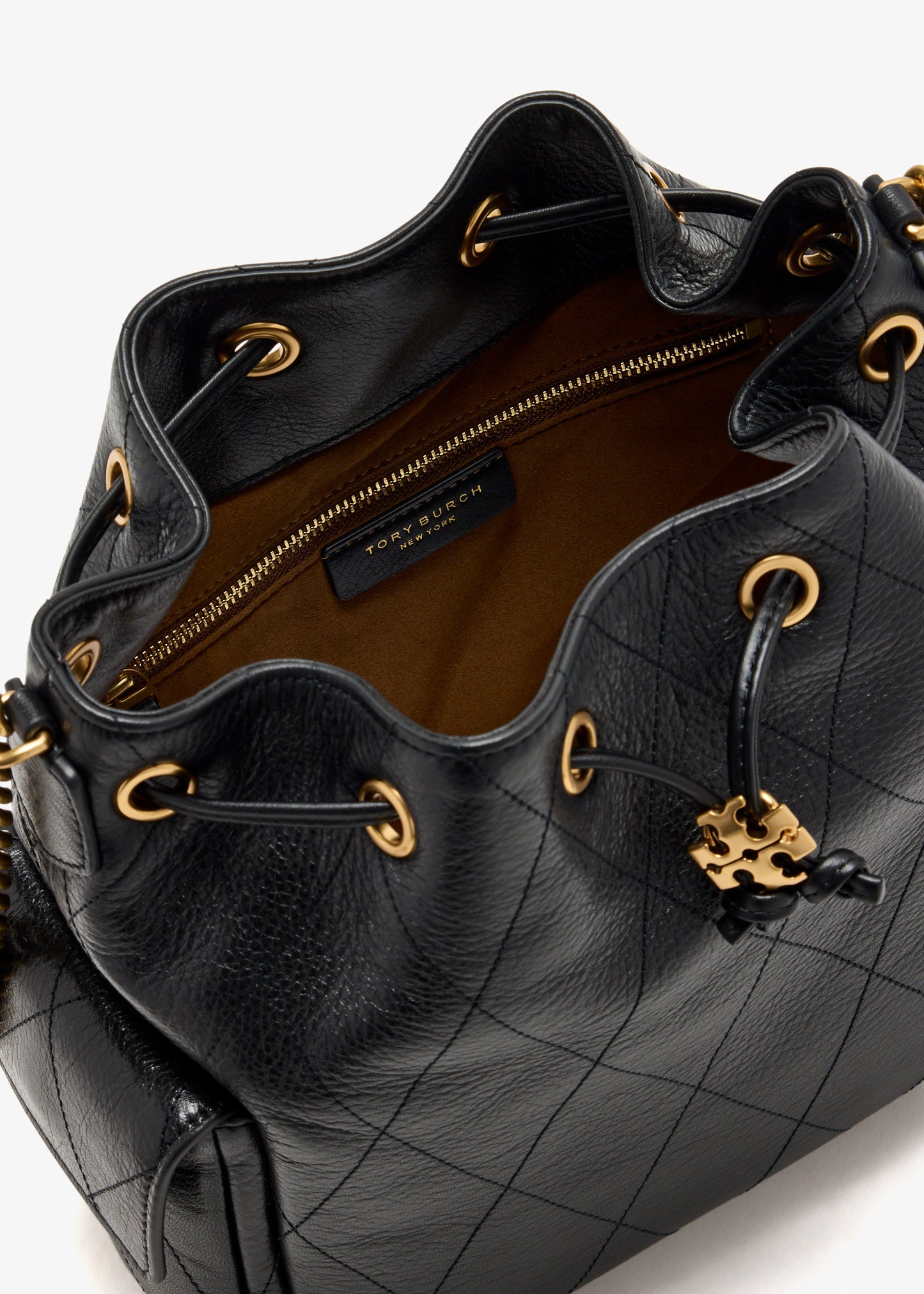 T.O.R.Y B.U.R.C.H Charlie quilted drawstring bucket bag