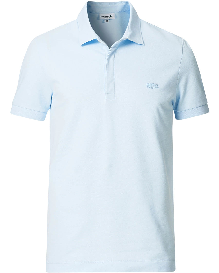 L.a.C.O-S.T.E. P.O.L.O. shirt Slim Fit Paris Stretch Pique Polo Shirt Light Blue