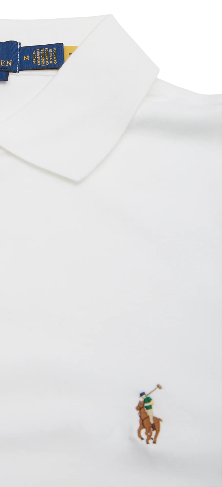 P.o.L-O. R.A.L.P.H. L.A.U.R.E.N. Cotton Polo Shirt White (Classic Fit)