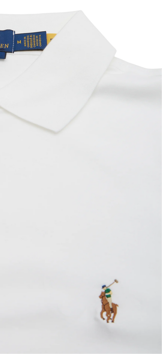 P.o.L-O. R.A.L.P.H. L.A.U.R.E.N. Cotton Polo Shirt White (Classic Fit)