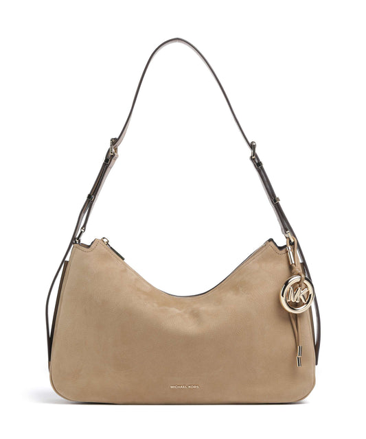 M.I.C.H.A.E.L K.O.R.S  Nolita Medium Hobo bag nubuck cow leather husk