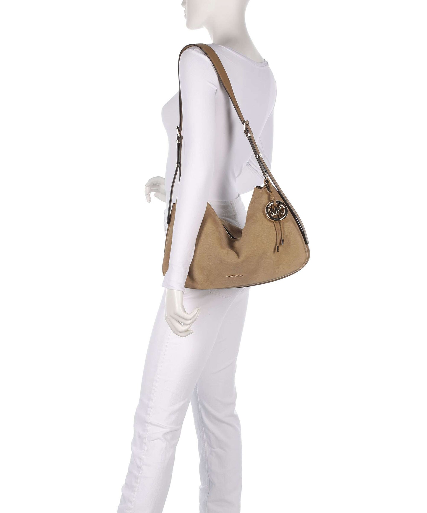 M.I.C.H.A.E.L K.O.R.S  Nolita Medium Hobo bag nubuck cow leather husk