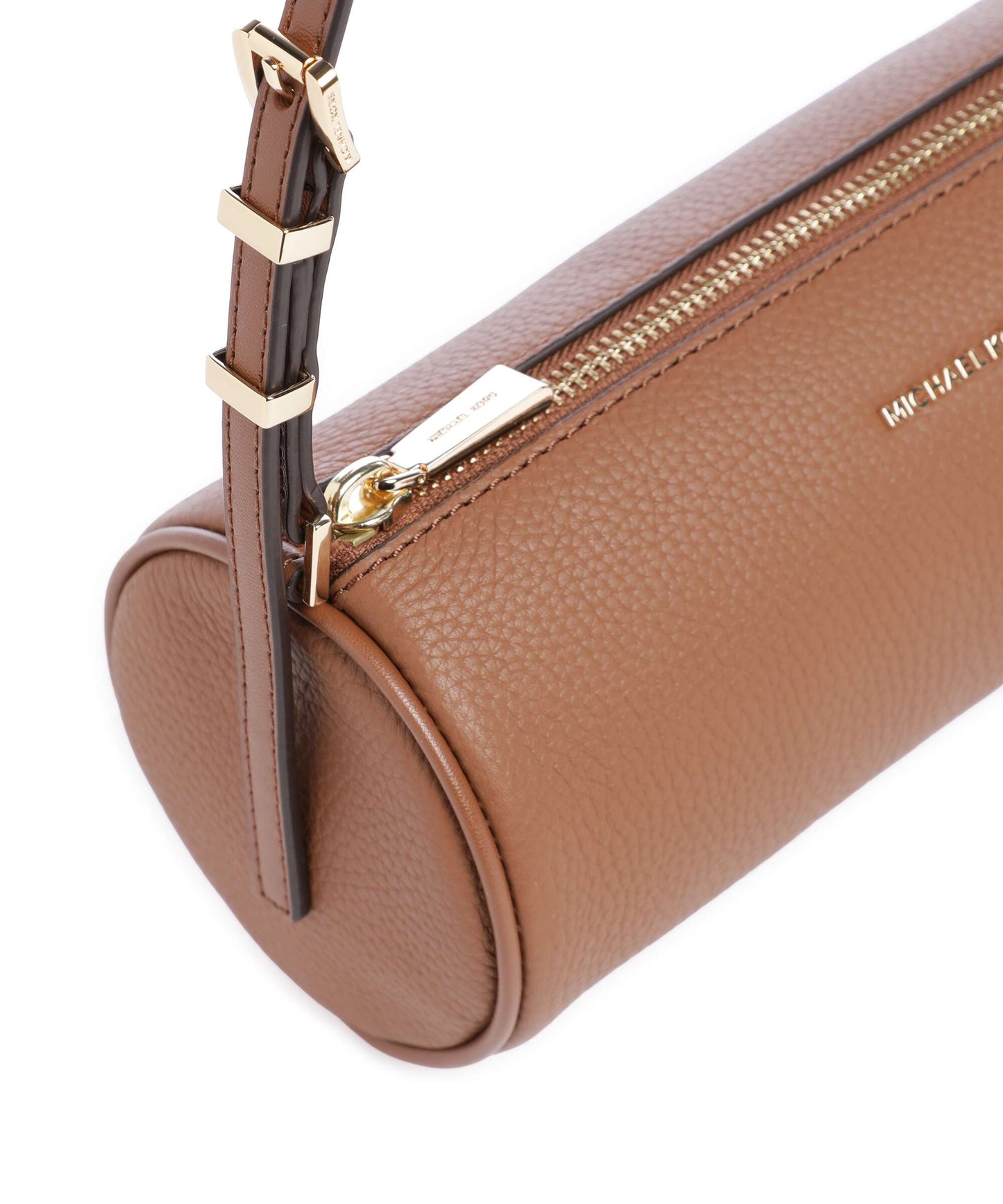 M.I.C.H.A.E.L K.O.R.S Small Cylindrical Izzy Pouch in Grained Leather