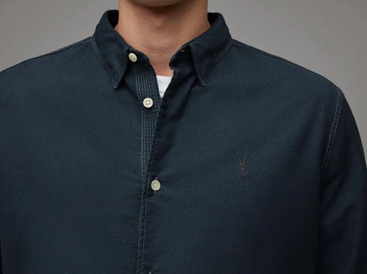 A.l.l.S.a.i.n.t.s HERMOSA RAMSKULL RELAXED FIT SHIRT Navy