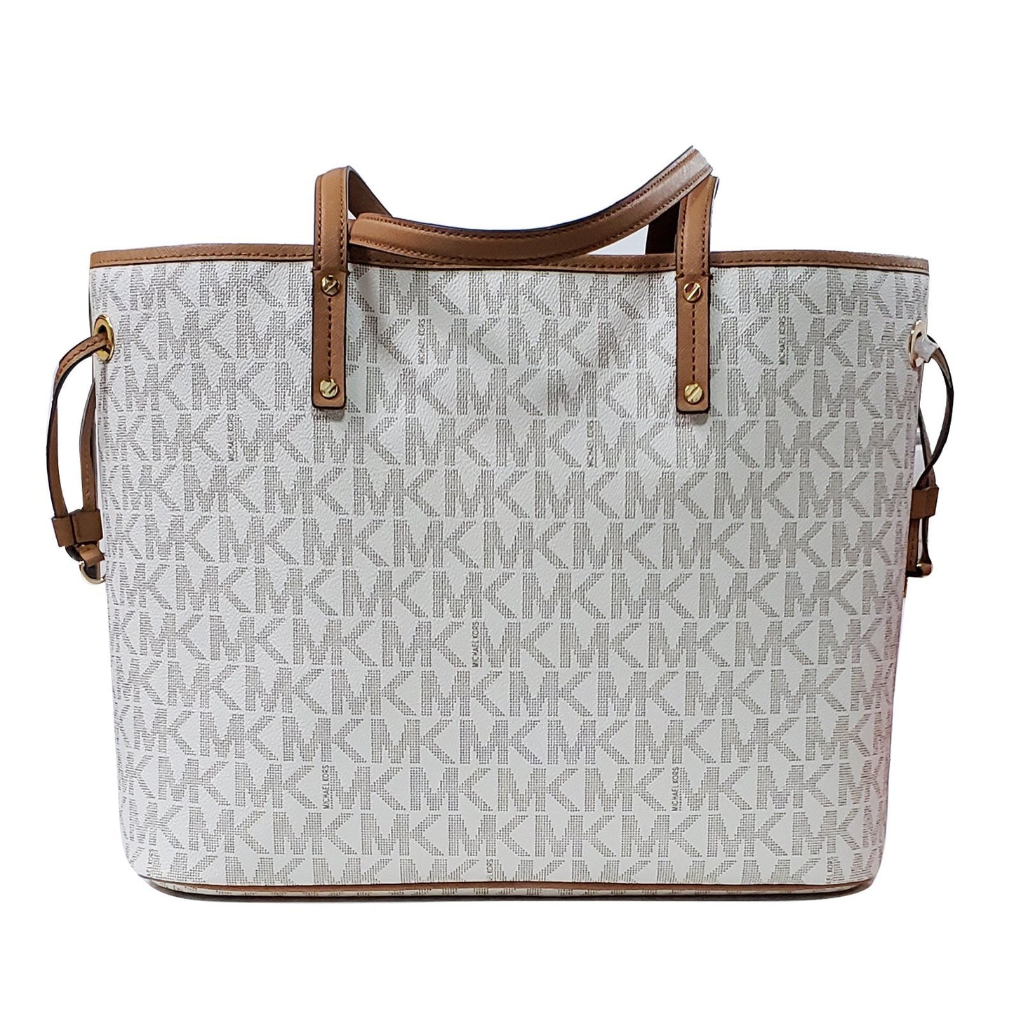 MICHAEL KORS Jet Set Travel Large Top-Zip Drawstring Shoulder/Tote Bag with Pouch