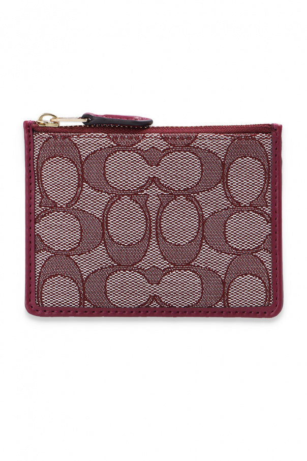 C.O.A.C.H  BURGUNDY CARD HOLDER