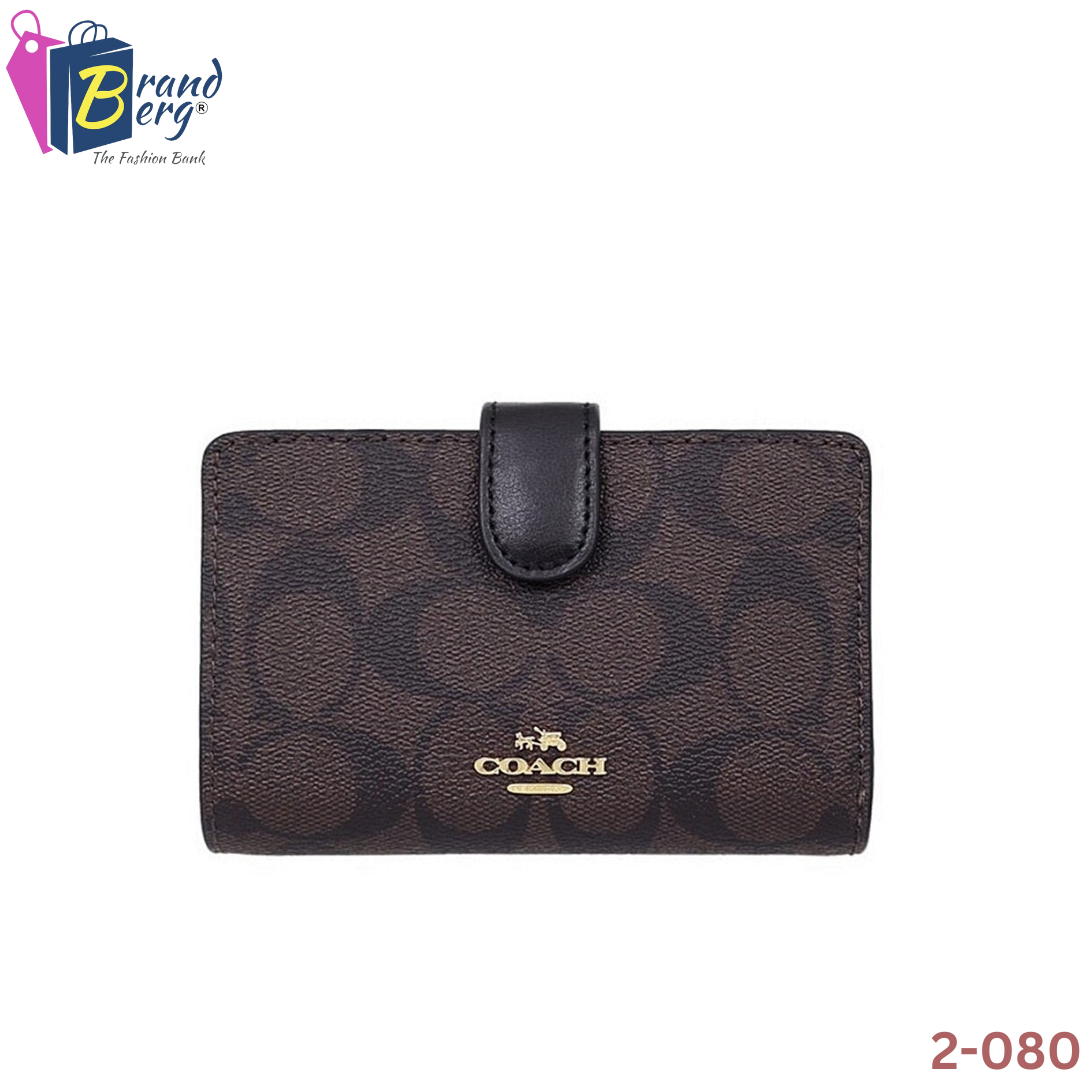 COACH Medium Bifold Corner Zip Wallet In Signature Canvas