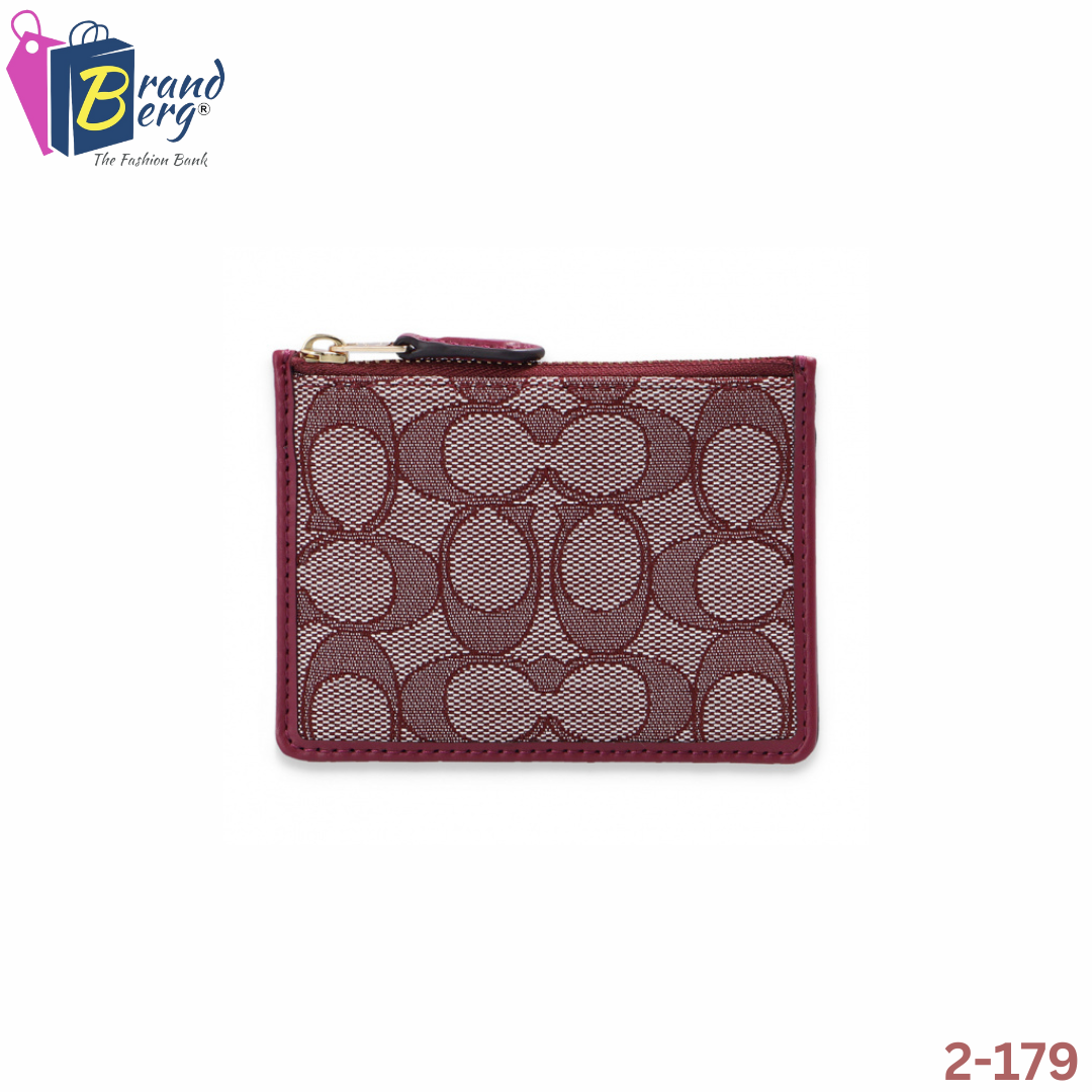 C.O.A.C.H  BURGUNDY CARD HOLDER