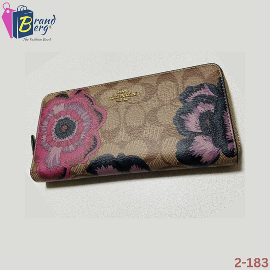 C.O.A.C.H Signature Accordion Zip Wallet With Kaffe Fassett Print