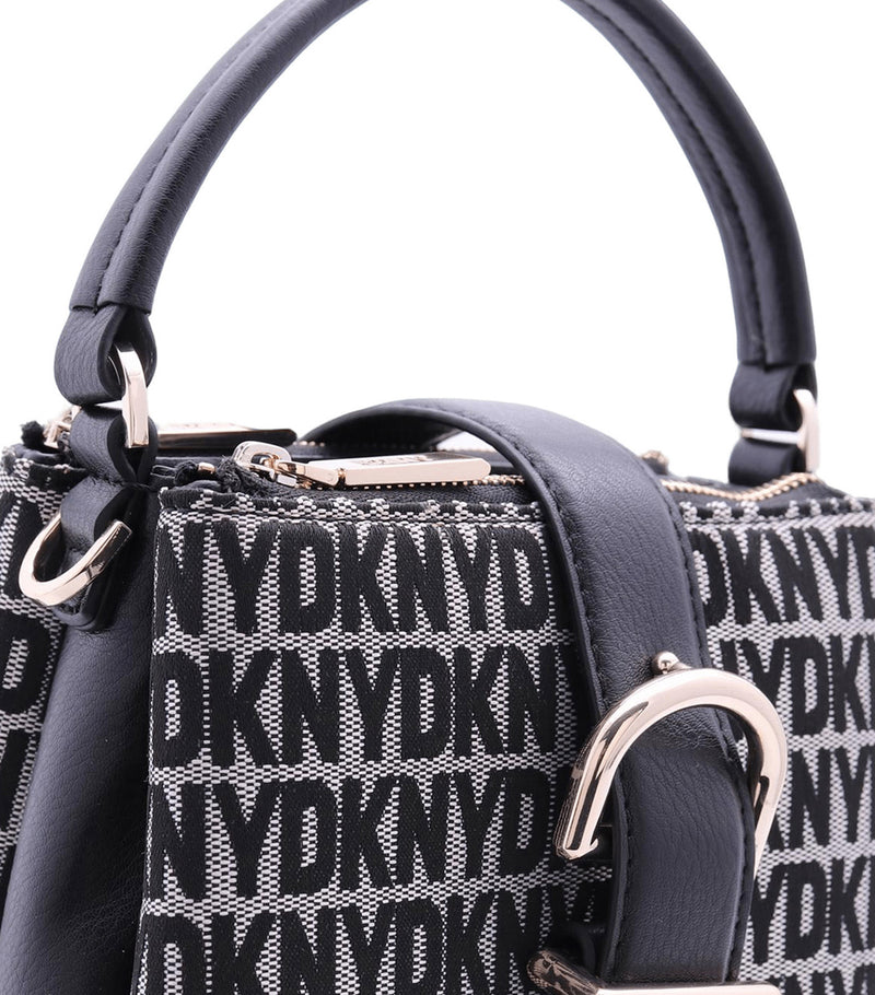 D.K.N.Y Deena Small Top Handle Crossbody Black Logo/Black