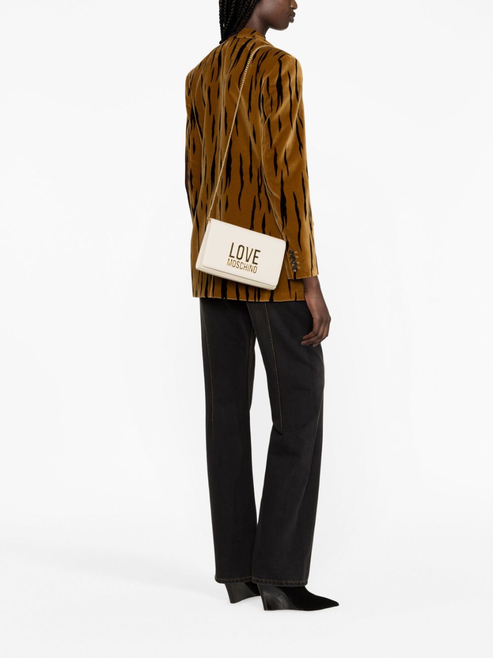 L.O.V.E M.O.S.C.H.I.N.O Nude/Black Crossbody Bag