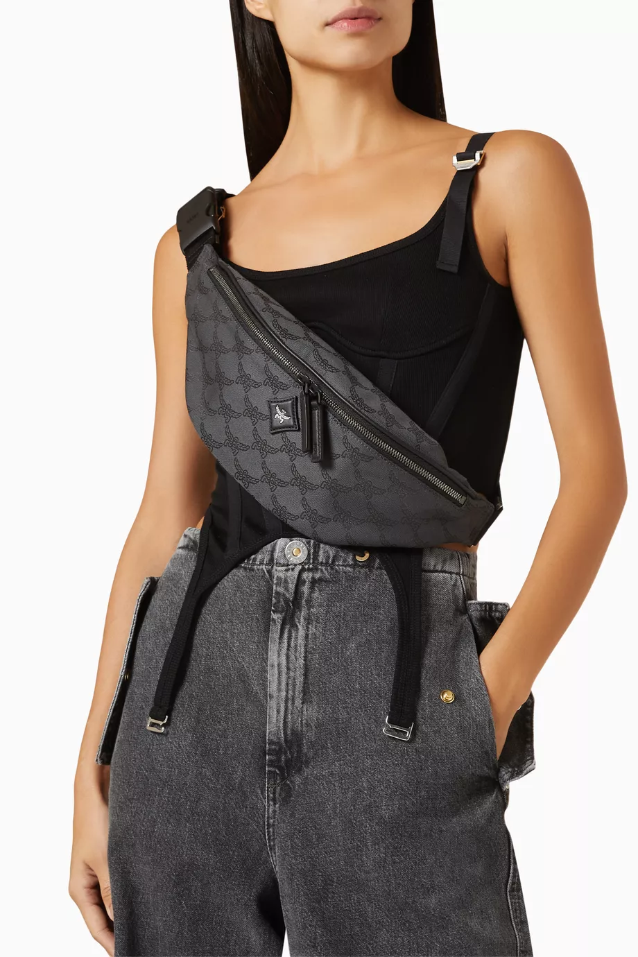 M.C.M Medium Himmel Belt Bag in Lauretos Jacquard