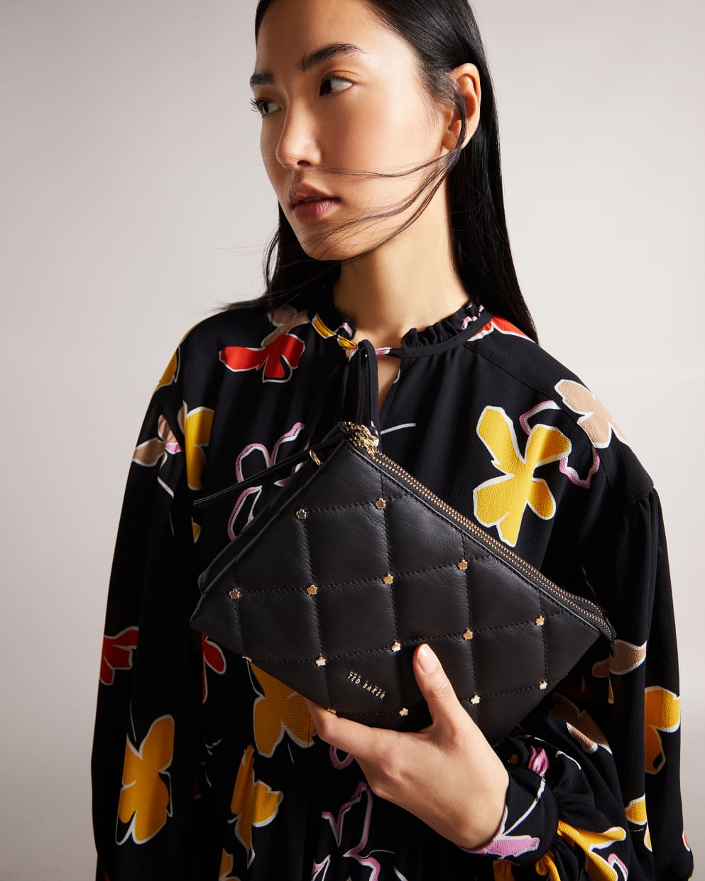 T.E.D. B.A.K.E.R. Parrker Quilted Studded Mini Crossbody Bag