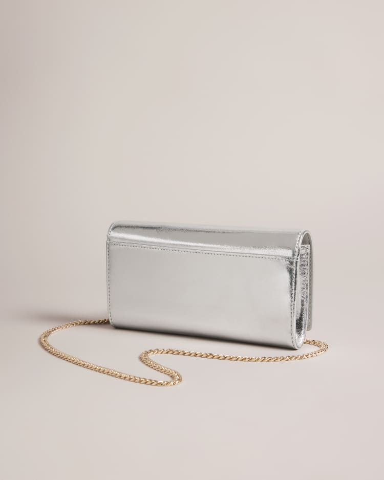 T.E.D B.A.K.E.R Liberta Metallic Leather Crossbody Bag