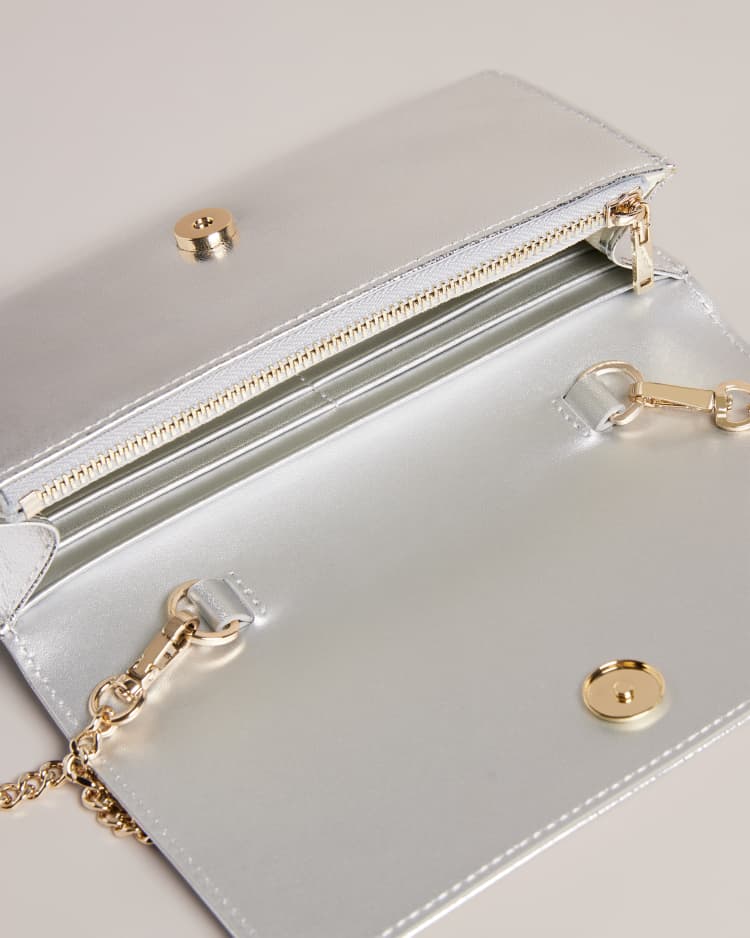 T.E.D B.A.K.E.R Liberta Metallic Leather Crossbody Bag