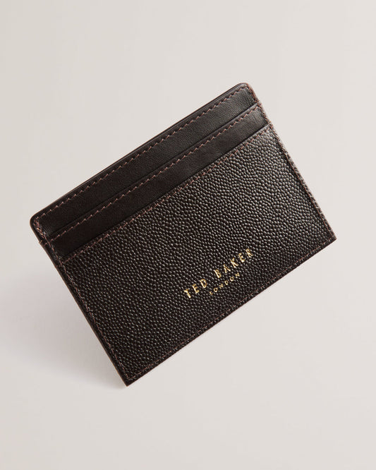 T.E.D B.A.K.E.R  Brown-Chocolate Pebble Textured Card Holder Set