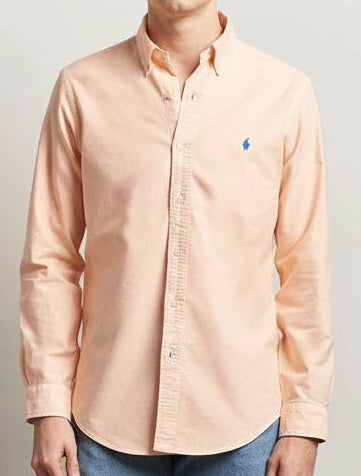 P.o.L.O R.A.L.P.H L.A.U-R.E.N Garment-Dyed Oxford Shirt Custom Fit Amber