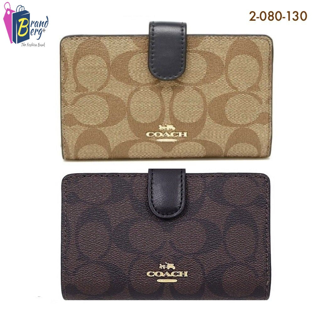 COACH Medium Bifold Corner Zip Wallet In Signature Canvas