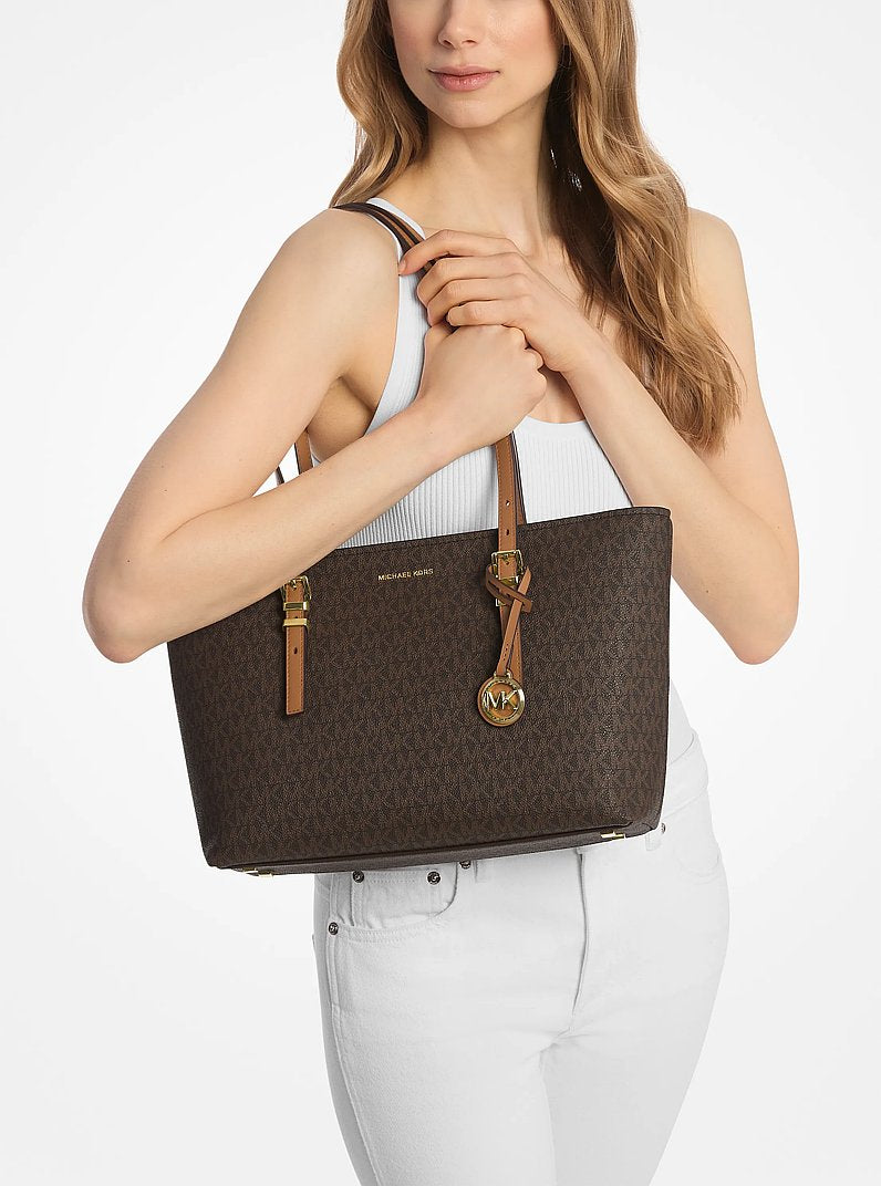 M.I.C.H.A.E.L K.O.R.S Quinn Medium Signature Logo and Leather Tote Bag