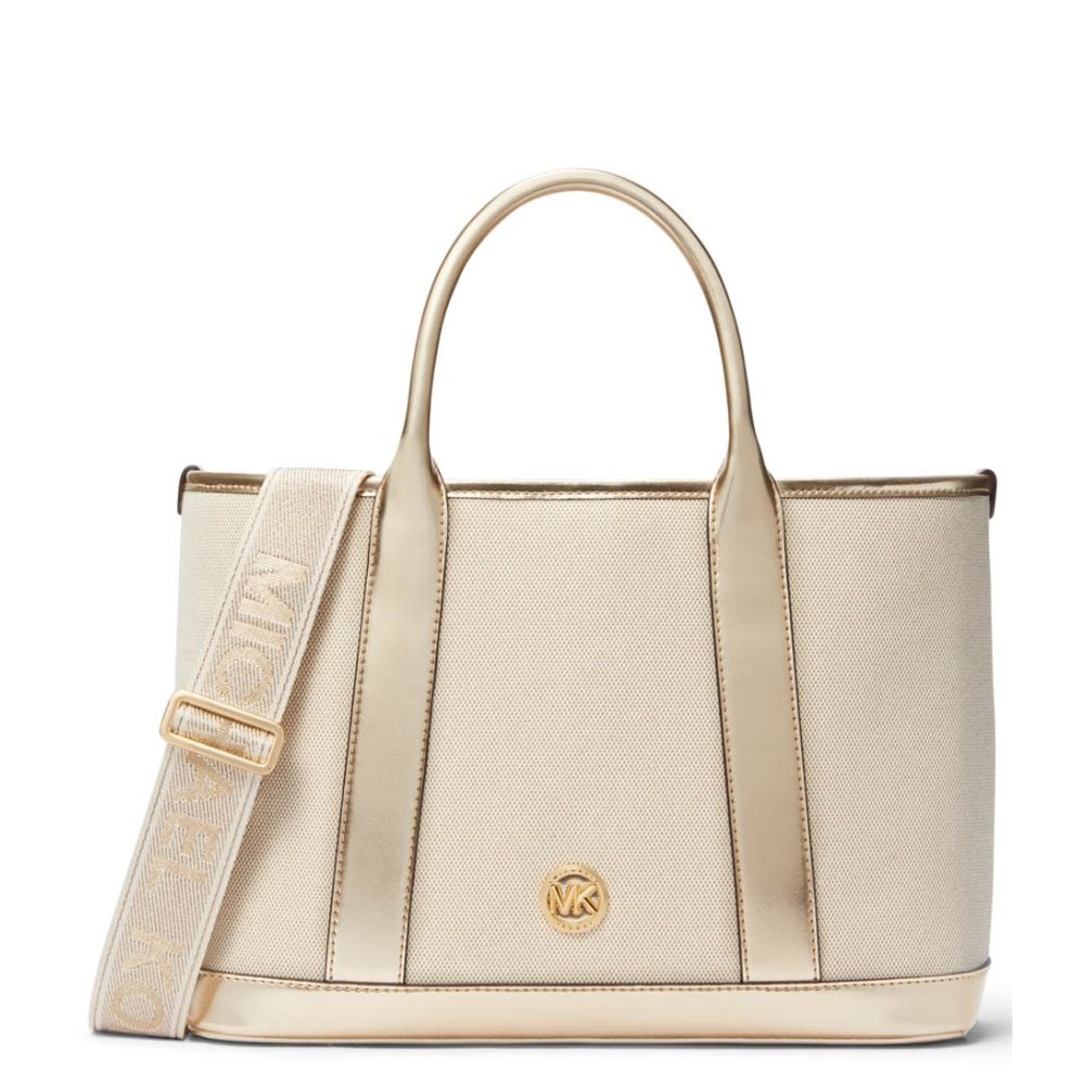 M.I.C.H.A.E.L K.O.R.S Luisa Medium Satchel Nat-Pale Gold
