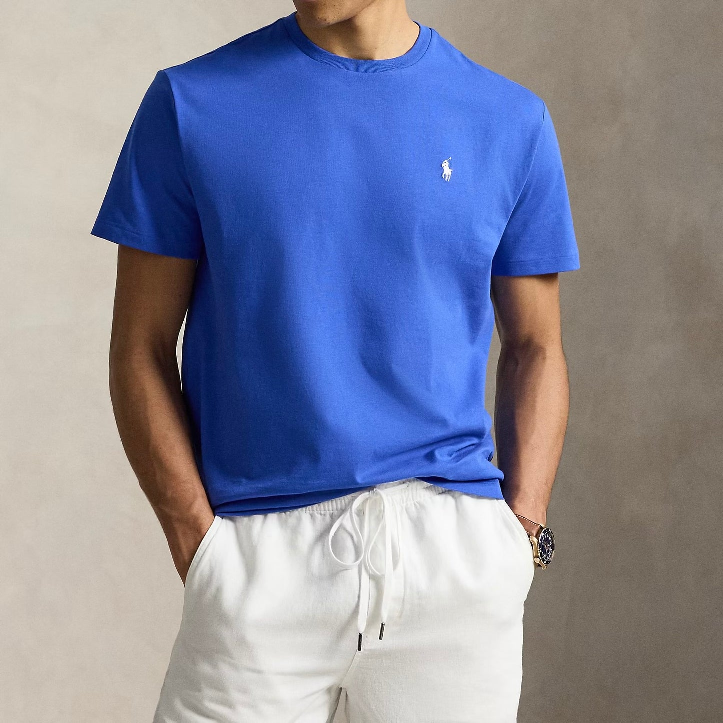 P.o-L.O R.A-L.P.H L.A.U-R.E.N Jersey Crewneck Custom Slim Fit T-Shirt
