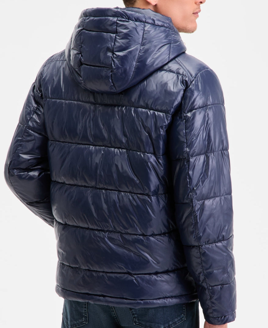 M_i.c.h.a..e.l. K.o.r.s. Men's Puffer SHINY PUFFER JACKET - Winter jacket - Midnight Blue