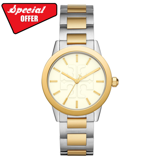 T.O.R.Y B.U.R.C.H Gigi 2 Tone Stainless Steel Strap Women Watches