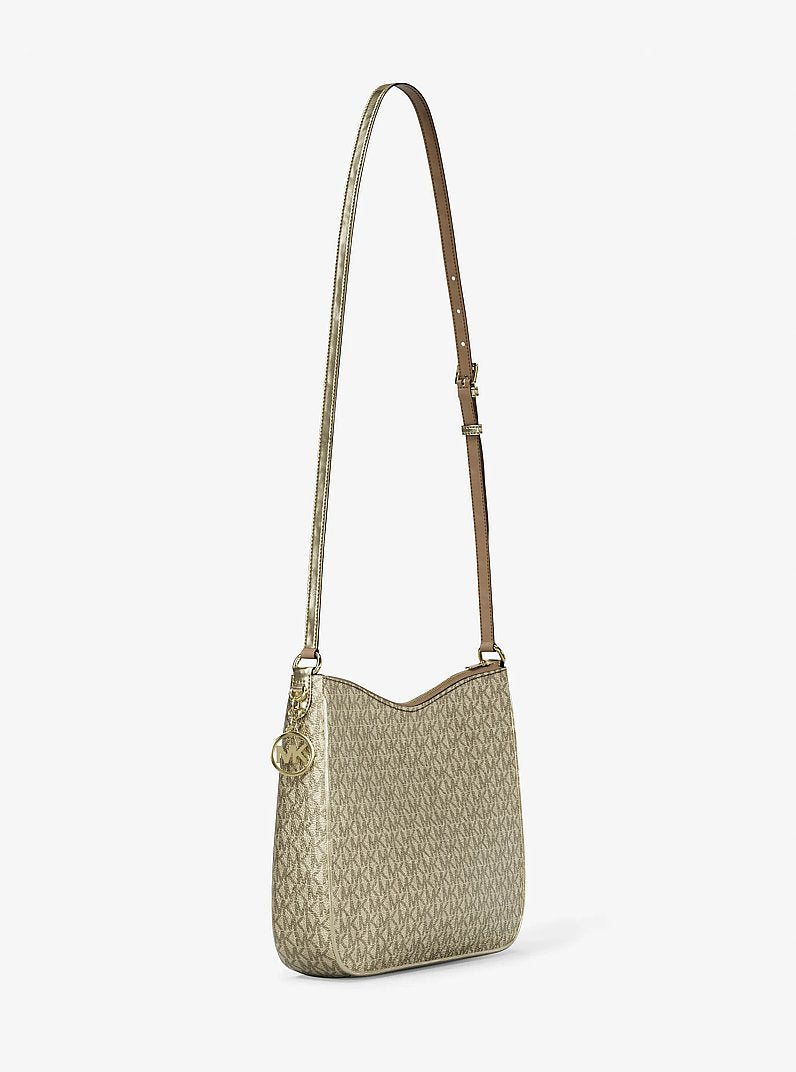 M.I.C.H.A.E.L K.O.R.S Nayla Medium Metallic Signature Logo Messenger Bag