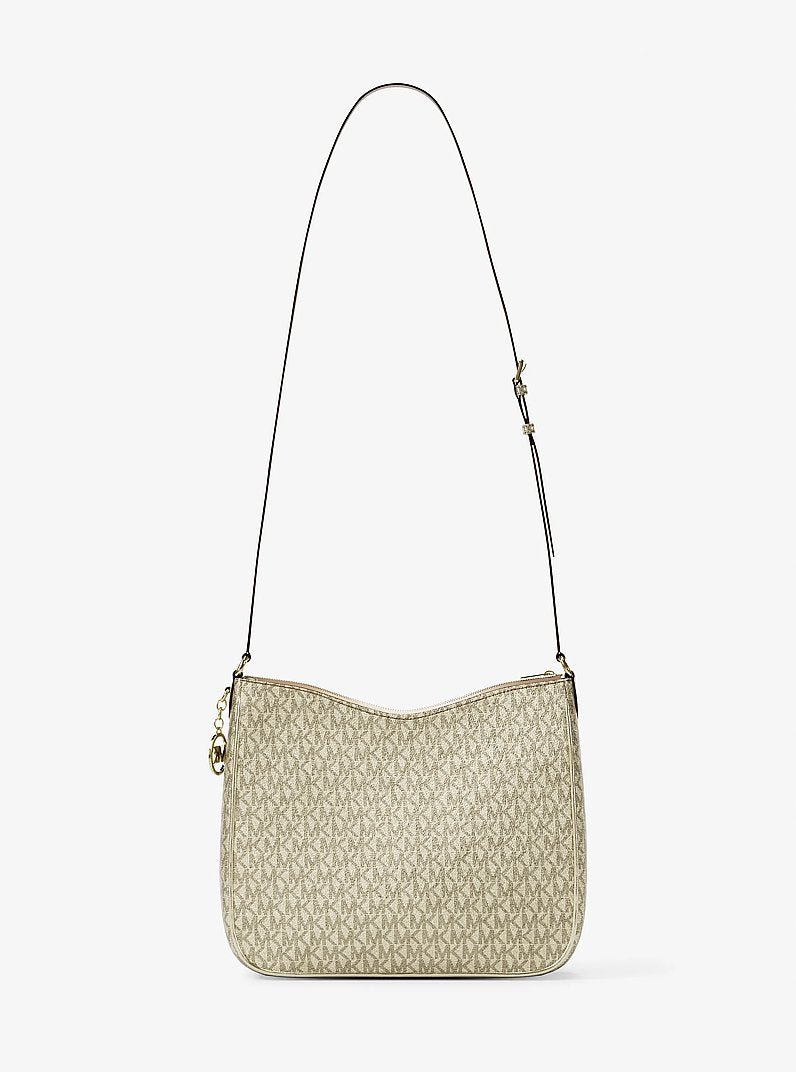 M.I.C.H.A.E.L K.O.R.S Nayla Medium Metallic Signature Logo Messenger Bag