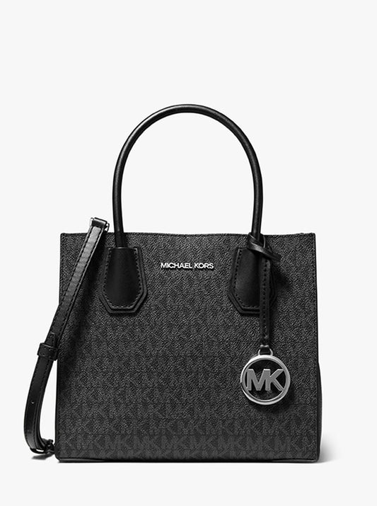 M.I.C.H.A.E.L K.O.R.S Mercer Medium Logo and Leather Accordion Crossbody Bag