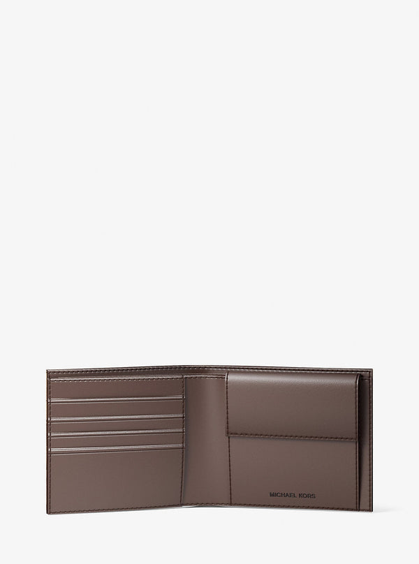 M.I.C.H.A.E.L K.O.R.S Cooper Logo Billfold Wallet With Coin Pouch Camel