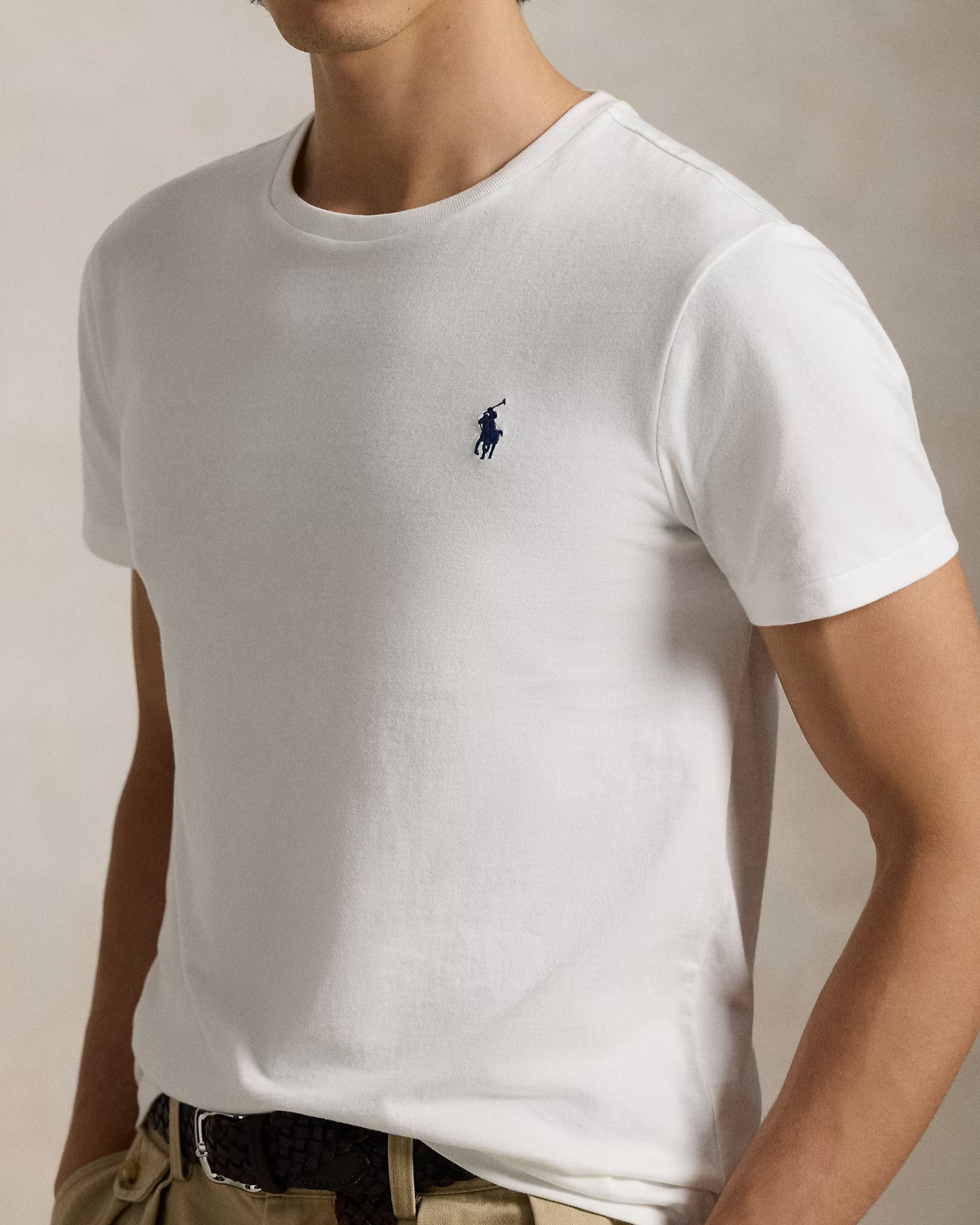 P.o-L.O R.A-L.P.H L.A.U-R.E.N Jersey Crewneck Custom Slim Fit T-Shirt