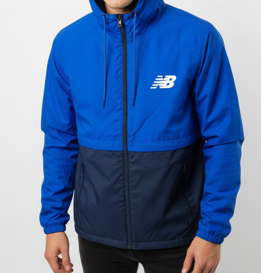 N.e.w B.a.l.a.n.c.e Tech Jacket Quilted Comfort  Full Zip with Pockets Blue/Dark Blue